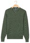 Baileys V-Neck Cotton Allover Fine Texture Two-Tone Trui Donker Groen