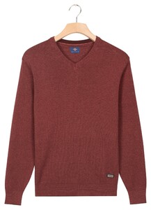 Baileys V-Neck Cotton Allover Fine Texture Two-Tone Trui Mauve Melange
