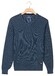 Baileys V-Neck Cotton Allover Fine Texture Two-Tone Trui Midden Blauw