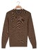 Baileys V-Neck Cotton Allover Fine Texture Two-Tone Trui Taupe