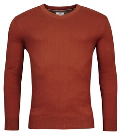 Baileys V-Neck Cotton Cashmere Single Knit Trui Stone Red