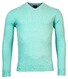Baileys V-Neck Cotton Single Knit Trui Olive Melange
