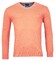 Baileys V-Neck Cotton Single Knit Trui Soft Coral Melange