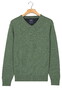 Baileys V-Neck Lambswool Single Knit Trui Dark Forest