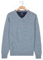 Baileys V-Neck Lambswool Single Knit Trui Faded Denim Blue