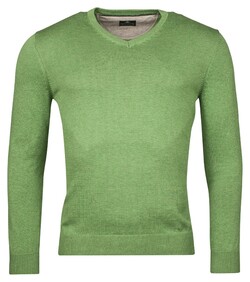 Baileys V-Neck Pullover Single Knit Trui Appel