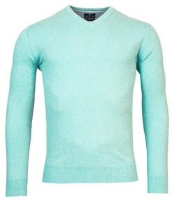 Baileys V-Neck Pullover Single Knit Trui Aqua