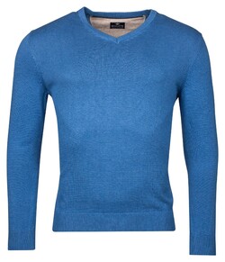 Baileys V-Neck Pullover Single Knit Trui Bright Cobalt