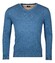 Baileys V-Neck Pullover Single Knit Trui Delft Blue
