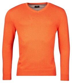 Baileys V-Neck Pullover Single Knit Trui Orange