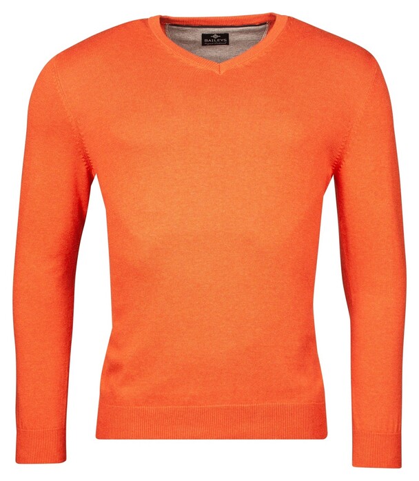 Baileys V-Neck Pullover Single Knit Trui Orange