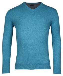Baileys V-Neck Single Knit Pima Cotton Pullover Adriatic Blue