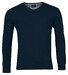 Baileys V-Neck Single Knit Pima Cotton Pullover Dark Blue