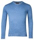 Baileys V-Neck Single Knit Pima Cotton Pullover Denim Blue