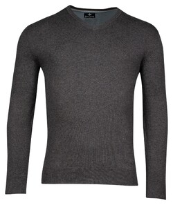 Baileys V-Neck Single Knit Pima Cotton Trui Anthracite