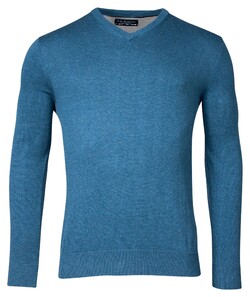 Baileys V-Neck Single Knit Pima Cotton Trui Raf Blue