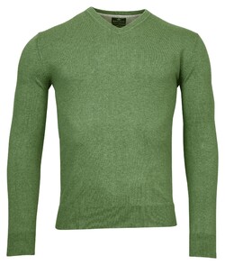 Baileys V-Neck Single Knit Uni Pima Cotton Trui Pastel Groen