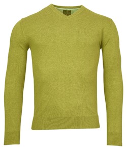 Baileys V-Neck Single Knit Uni Pima Cotton Trui Pastel Lime