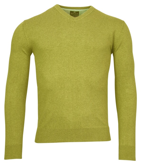 Baileys V-Neck Single Knit Uni Pima Cotton Trui Pastel Lime