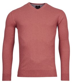Baileys V-Neck Single Knit Uni Pima Cotton Trui Zalm