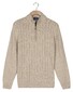 Baileys Vertical Texture Half Zip Front Drop Needle Knit Trui Kitt