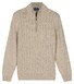Baileys Vertical Texture Half Zip Front Drop Needle Knit Trui Kitt