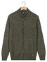 Baileys Wave Cable Knit Fullzip Single Knit Vest Donker Groen