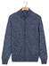 Baileys Wave Cable Knit Fullzip Single Knit Vest Mid Denim Blue