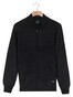 Baileys Wave Cable Knit Fullzip Single Knit Vest Navy