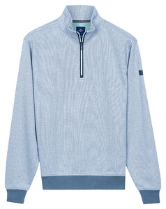 Baileys Yarn Dyed Jacquard Interlock Sweat Trui Riviera Blue