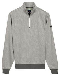 Baileys Yarn Dyed Jacquard Interlock Sweat Trui Soft Grey