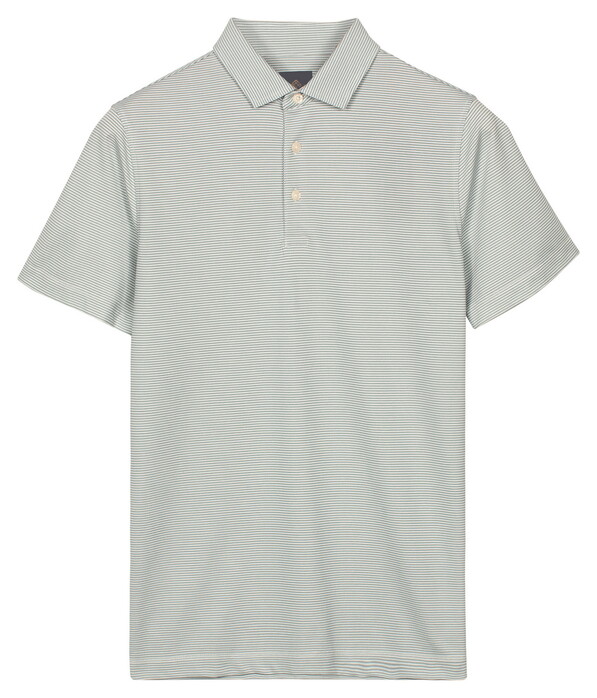 Baileys Yarn Dyed Small Stripe Polo Soft Green