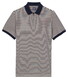 Baileys Yarn Dyed Stripe Zip Collar Polo Dark Blue