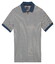 Baileys Yarn Dyed Stripe Zip Collar Polo Delft Blue