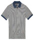Baileys Yarn Dyed Stripe Zip Collar Polo Delft Blue
