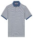 Baileys Yarn Dyed Stripes Cotton Subtle Stretch Polo Delft Blue