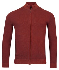 Baileys Zip Allover Plated 2-Tone Jacquard Vest Stone Red