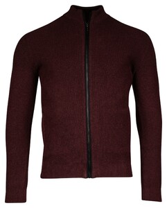 Baileys Zip Allover Structure Knit Vest Aubergine