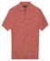 Baileys Zip Collar Drop Needle Knit Stripe Texture Polo Abrikoos