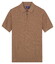 Baileys Zip Collar Drop Needle Knit Stripe Texture Polo Taupe