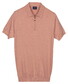 Baileys Zip Collar Jersey Knit Short Sleeve Polo Dusty Rose