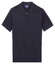 Baileys Zip Collar Jersey Knit Short Sleeve Polo Navy