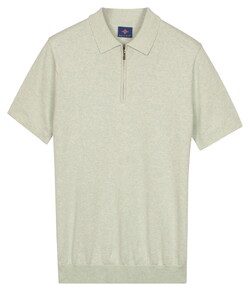 Baileys Zip Collar Jersey Knit Short Sleeve Polo Pastel Groen