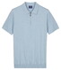 Baileys Zip Collar Jersey Knit Short Sleeve Poloshirt Soft Blue