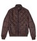 Baileys Zipped Sidepockets Suede Look Diamond Stitch Jack Dark Brown