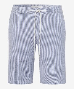 Brax Phil Stripes Drawstring Bermuda Blauw