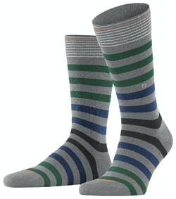 Burlington Blackpool Striped Sokken Marengo