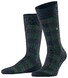 Burlington Buffalo Check Sokken Marine