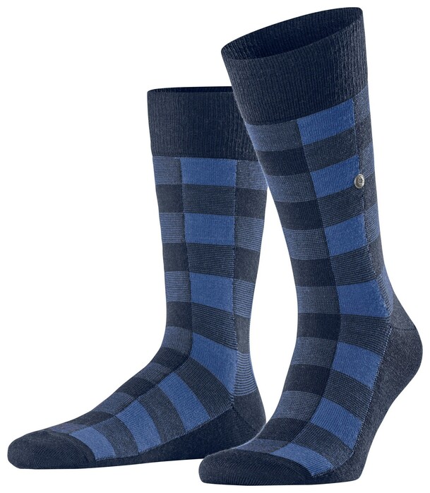 Burlington Buffalo Check Sokken Royal