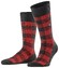 Burlington Buffalo Check Sokken Zwart